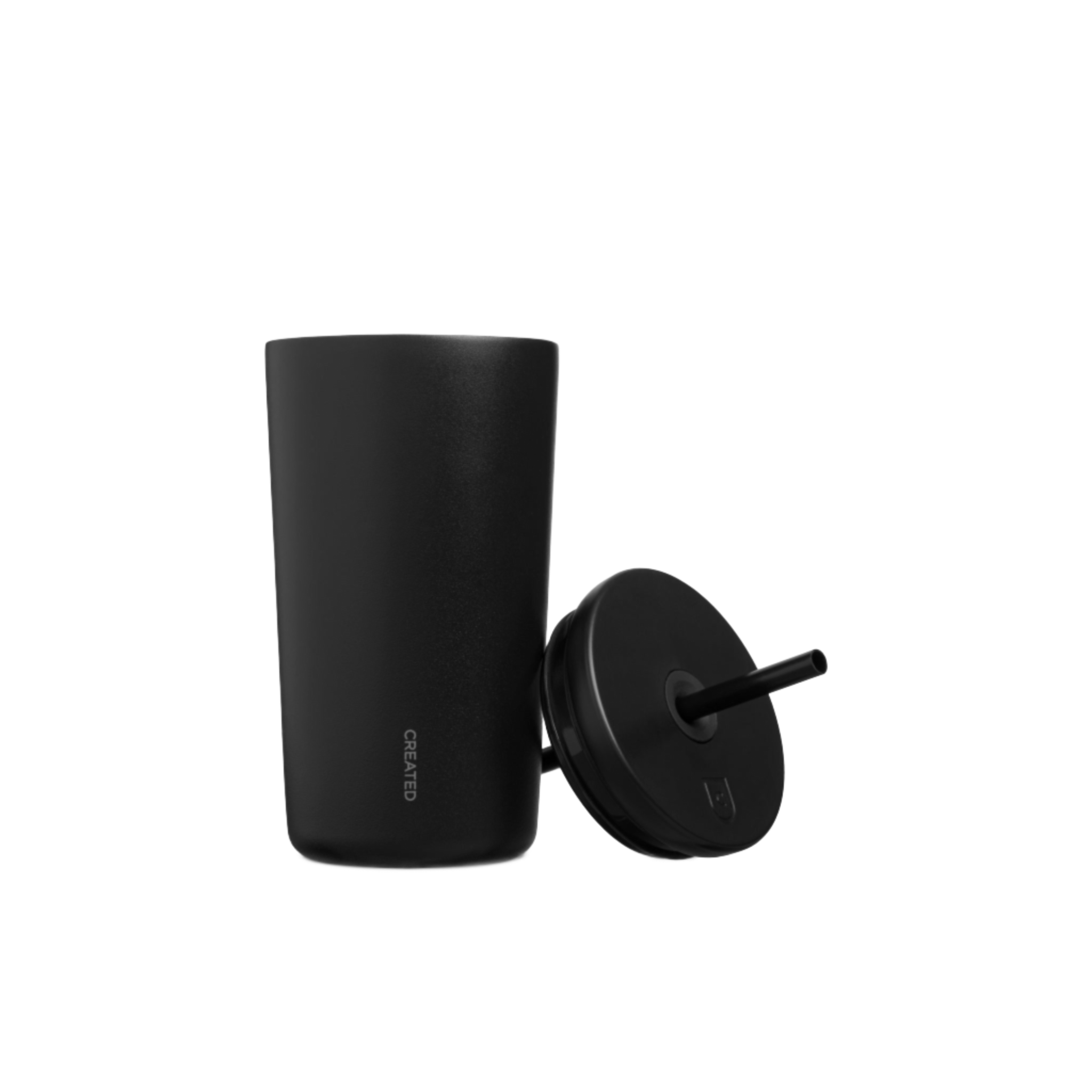 16oz Lid and Straw Replacement - Black