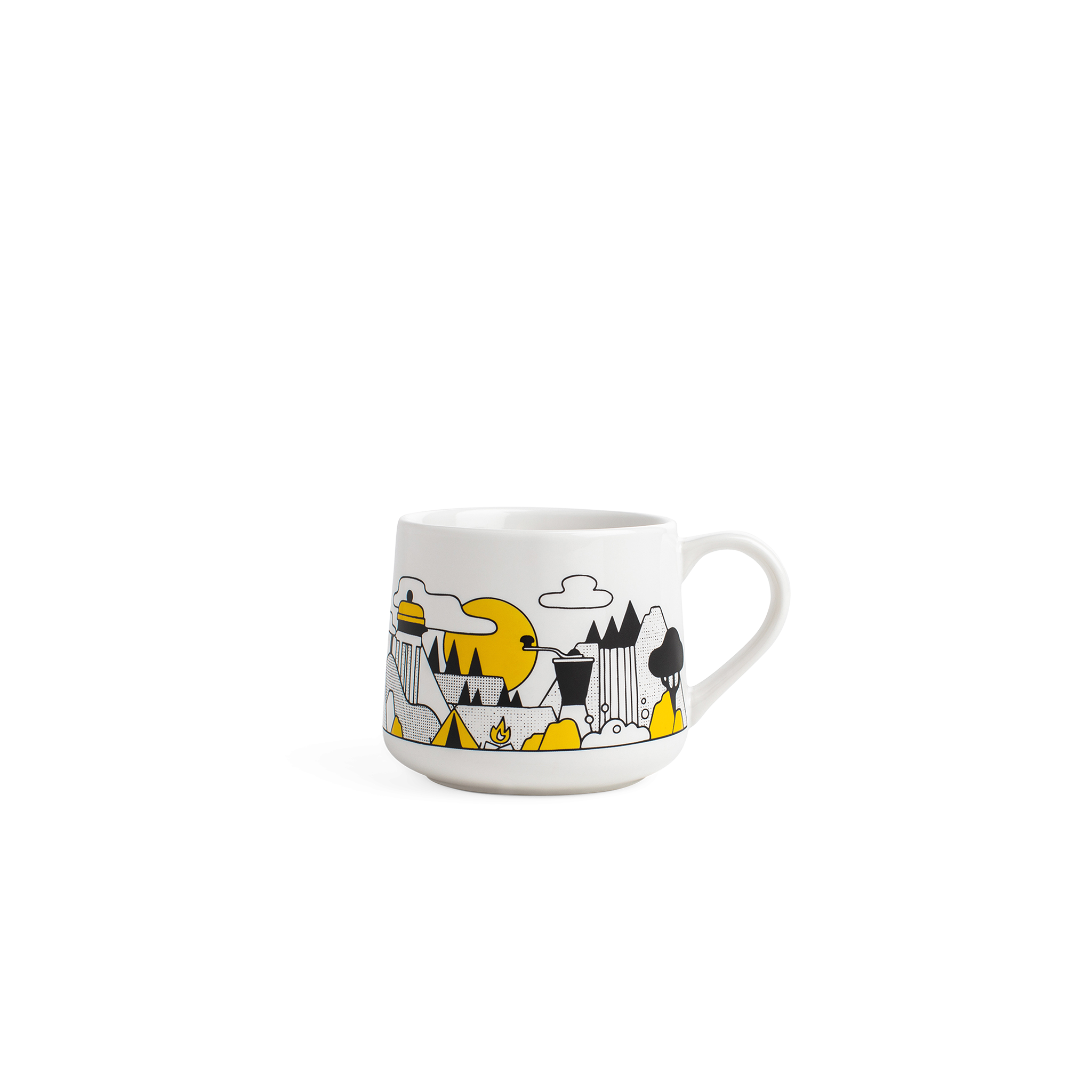 Kevin Tudball - Coffee Mountain - 12oz Crescent Mug